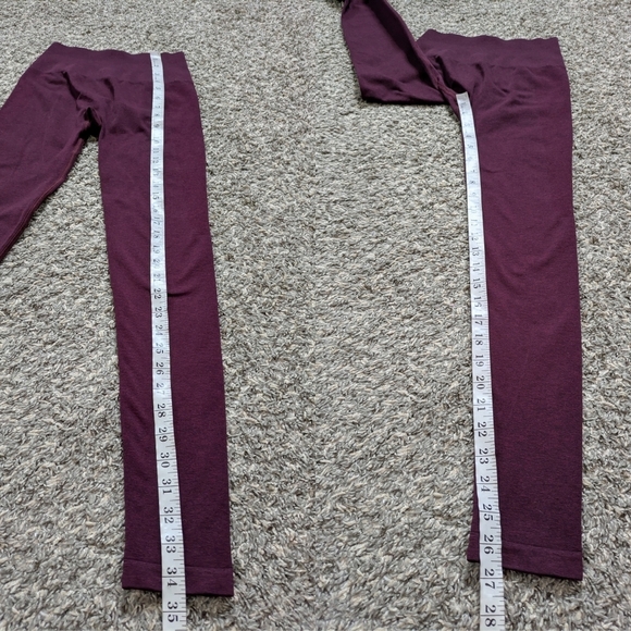 Alphalete Maroon Workout Exercise Leggings S - Picture 10 of 11